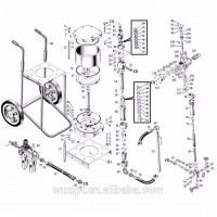 Pneumatic airless paint sprayer prime valve and other spare parts for repairing 9c-3